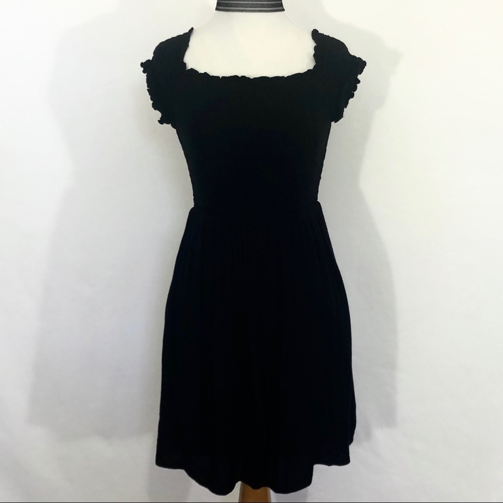 Divided Black Scrunch Top Fit & Flare Dress H&M 2